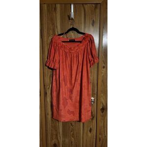 Perceptions coral midi dress